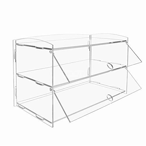 Kuajingdi Vitrine De Beignet De Petit Gâteau De Pâtisserie, Présentoir Acrylique Transparent De Nourriture De Gâteau De Pâtisserie De Boulangerie (Size : 2 Tier)