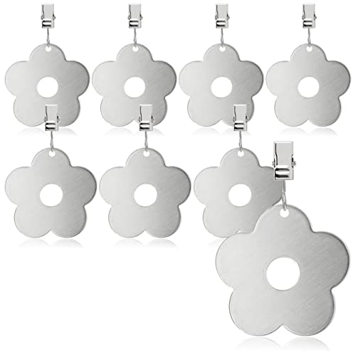 Com-four® 8 Pesi per Tovaglia in Acciaio Inossidabile - Clip per Tovaglia - ca. 40 g Ciascuno