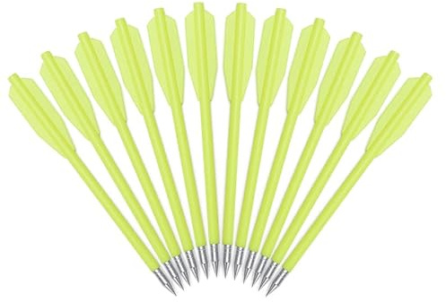 ELONG OUTDOOR 12pcs Mini Crossbow Bolts 6.3 inch Plastic Pistol Crossbow Bolt for 50-80lb Cross Bow Arrows Target Practice Small Hunting