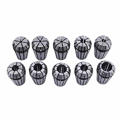 10 Uds ER16 1 10mm, Er16 Collet Er16 Juego de Pinzas Métricas Juego de Pinzas de Resorte para Máquina de Grabado CNC Y Herramienta de Torno de Fresado Pinzas de Grabado de Sujeción