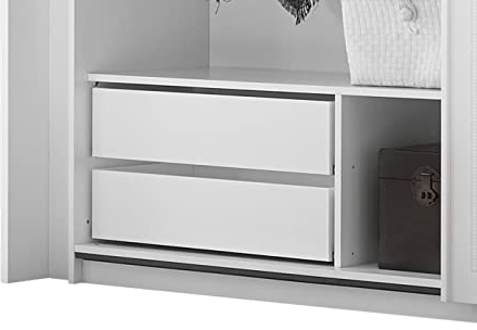 möbelando Schrankeinsatz >Valeria/Salvina/Noelle< (BxHxT: 119x38x44 cm) in Weiss - 119x38x44 (BxHxT)