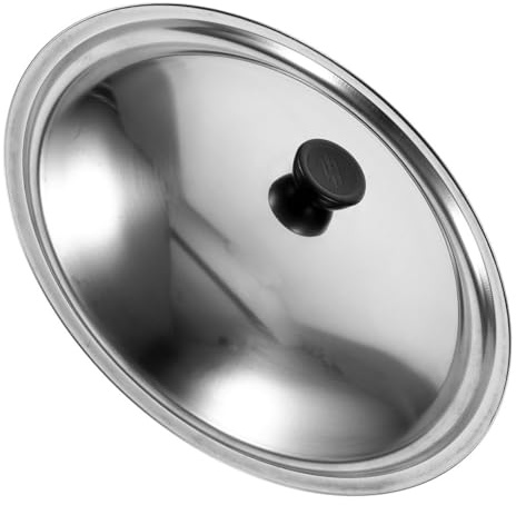 OUNONA Topfdeckel aus Edelstahl 31cm Universeller Pfannendeckel Rostbeständig und Wiederverwendbar Silberner Metalldeckel für Bratpfannen und Kochgeschirr in Küche