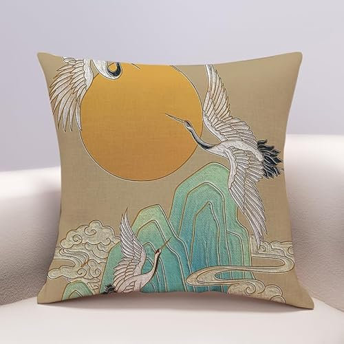 Kissenbezug 40x40 Grün Gelb Kissenbezüge 40x40 Superweicher Baumwolle Hanf Couchkissen Resistent Kopfkissenbezug 40x40 Atmungsaktiv Kissenhülle 40x40 Verdecktem Zip Voll Sofakissen 1 Pcs