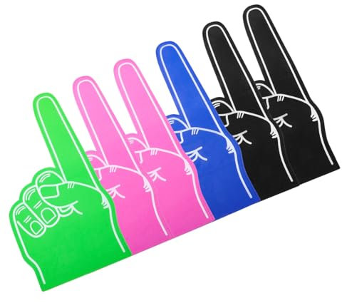 Milisten 6stücke Eva Schaumstoff Fingerhandschuhe Cheerleading Requisiten Für Sportveranstaltungen Fußballspiele Basketballturniere Geburtstagsfeiern Tragbar Und Langlebig