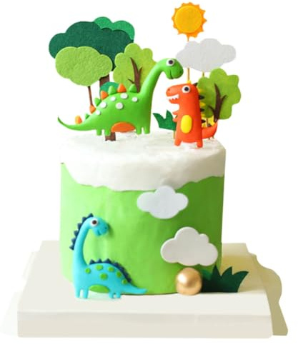 11PCS Dinosaur Cake Toppers 3D Dinosaur Cake Topper Cupcake Topper Jungle Animal Themed Dinosaur Birthday Party Cupcake Toppers for Boys Girls Kids Birthday Baby Shower Party Supplies