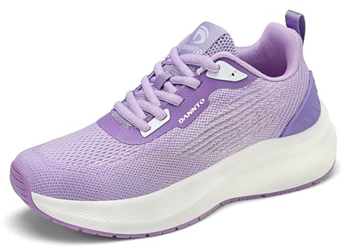 Dannto Femme Baskets Chaussures de Tennis Sport Léger pour de Sport Baskets Mode Running pour Fille(La Couleur Violette,40)