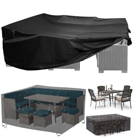 Abdeckhauben für Gartenmöbel Wasserdicht Schutzhülle für Gartenmöbel 80x80x80cm/LxWxH Gartentisch Abdeckung Winddicht Anti-UV Quadrat Schutzhülle für Loungemöbel, Terrassenmöbel Rechteckig