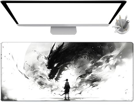 Qfdiwr Grand Tapis de Souris,Base Antidérapante pour Gaming PC et Ordinateur | Support Bureau Portable Design Élégant Accessoires Gaming et Bureau pour Ados/Famille/Amis