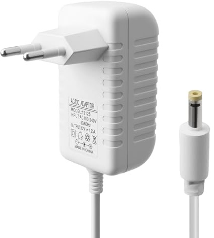 Alimentatore di rete da 15 W per Echo Dot 3rd 4th 5th Gen, 2 m 12 V 15 W 1,25 A Power Supply per Echo Show5 1 st 2nd Gen Echo Spot Echo Dot Kids Edition Fire TV Cube, caricatore adattatore di