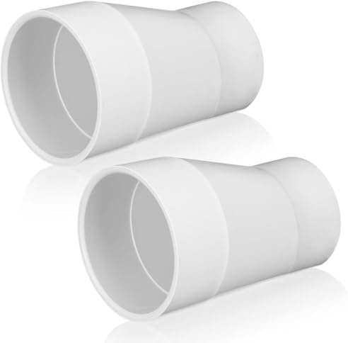 Pushglossy 2 Pcs 4 X 3 PVC Pipe Fitting Schedule 40 Compatible with 429-E Series Eccentric Reducer Coupling Suitable for High-flow Capacity, Plumbing, Irrigation, Pool, Spa, White