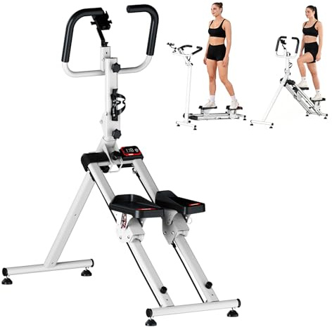 TODO Stair Stepper with 3 Modes, Stepper Exercise Machine for Home, Vertical Climber Leg and Glute Training, Foldable Stair Climber with LCD Monitor, 330lbs Weight Capacity