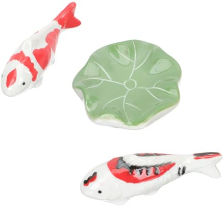 Toyvian 3stücke Schwimmende Keramikfische Dekoration für Aquarien und Fischbecken Wunderschöne und Elegante Wohnaccessoires aus Hochwertigem Material