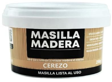 YIJIA | Masilla para Madera – Ideal para rellenar y reparar madera al interior, Masilla lista al uso 250 gramos - Secado Rápido, Alta Adherencia y Fácil Aplicación -Color Cerezo