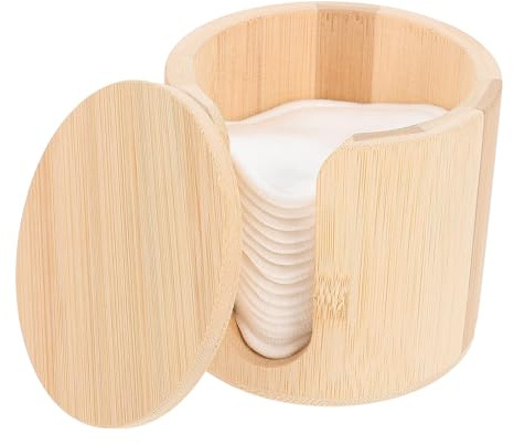 Gogogmee Discos Desmaquillantes Reutilizables de Bambú Esponjas de Maquillaje de 3 Capas Set Tubo de Bambú Herramienta Cosmética para Limpieza Facial y Desmaquillado