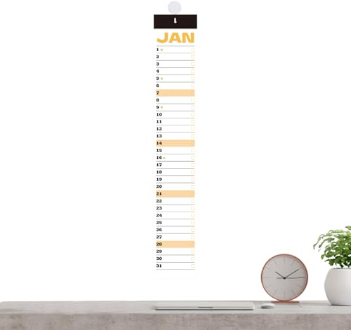 Calendario De Pared,Agenda Anual De Páginas Desprendibles Largas - Planificador Mensual Y Anual De Pared | Para Gestión del Tiempo, Decoración Moderna, Hogar, Oficina, Familia, Navidad y Año