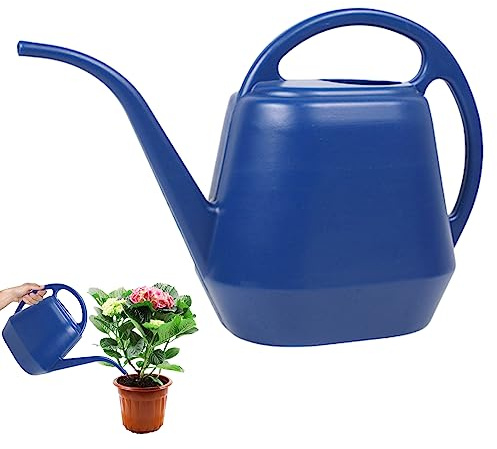 Veesper Arrosoir en Plastique 4L pour Jardin, arrosoir extérieur léger à Long Manche, Pot d'hydratation pour Plantes d'intérieur et 'extérieur, Bleu foncé