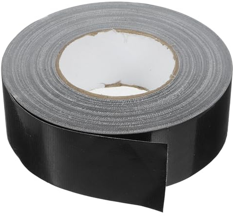Mikinona Teppichklebeband Einseitig 48mm X 50m Schwarzes Gewebeband aus Robustem Gewebe für Hartholzböden mit Starker Haftkraft zur Bodenfixierung und Reparatur