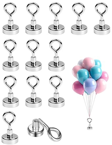 MenYiYDS 12 x ballonghållare – helium för ballonger, magnetiska vikter, återanvändbara vikter fester, bröllop, födelsedagar och jul
