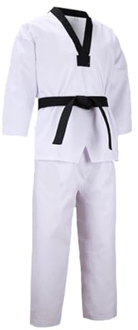 Taekwondo-dräkt, Kampsportsuniform Bomull Lättviktspolyester Grundträning Gym Vuxna Barn 140-190 cm(Color 4,180cm)