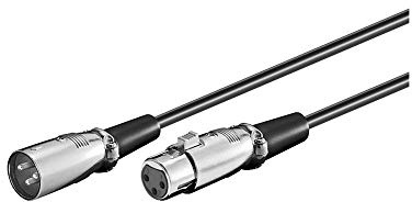 Goobay 50705 Cavo di Connessione XLR, Nero, 2m Lunghezza del Cavo