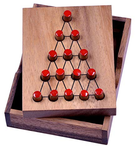 LOGOPLAY L'ultimo combattente – Triangolo – Solitario – Gioco di pensiero – Giochi di pazienza – Gioco di logica in legno