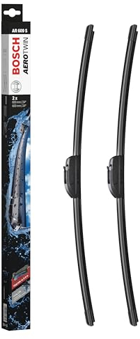 Bosch Balais d'Essuie–Glace Plats Aerotwin Retrofit AR609S, Longueur: 600mm/600mm – 1 Paire de Balais avant