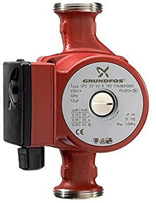 Grundfos 95906772 Black/Red UPS 25-55N Hot Water System Circulating