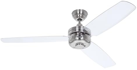 CasaFan NIGHT FLIGHT 132 BN-TR Flügel Acrylglas klar mit Fernbedienung Deckenventilator