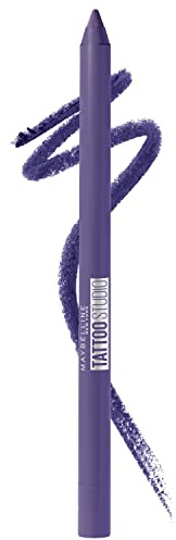 Maybelline TattooStudio Long-Lasting Sharpenable Eyeliner Pencil, Glide on Smooth Gel Pigments with 36 Hour Wear, Waterproof, Rich Amethyst, 1 Count