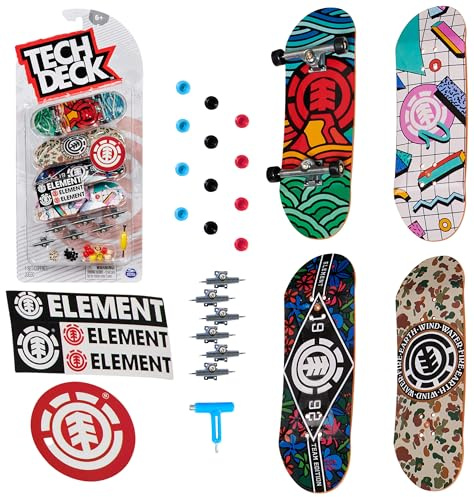 Tech Deck Ultra DLX greppbräda 4-pack, Element Skateboards