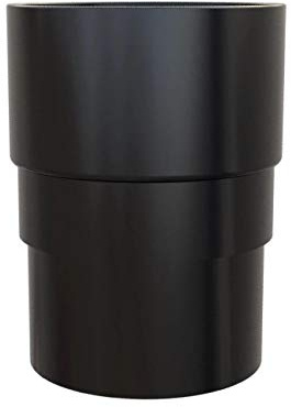 Black Round 68mm Downpipe Straight Connector, Freeflow Rain Water Systems