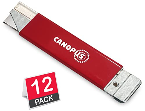 CANOPUS 12 Stück Professioneller Sicherheitsmesser Mit Klingeneinzug, Karton schneider einziehbarer Cutter, Taschenschneider Cutter für Schneiden, Büro, Zuhause, Kunsthandwerk, Box Opener