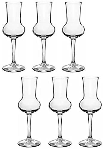 cosedacasa Degustazione Riserva Grappa da 80ml bicchieri in vetro set da 6 per liquori champagne tequila