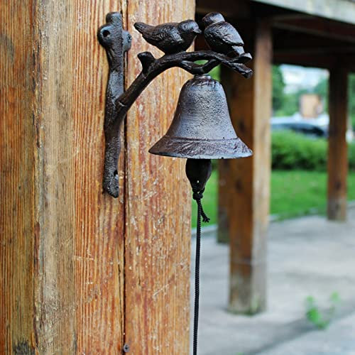 Türglocke Gusseisen Glocke Schüttelnde Klingelnde Glocke An Der Wand Montiert, Schwerlast Türklingel Aus Gusseisen für Haustür/Kirche/Garten, Antike Dinner Bells