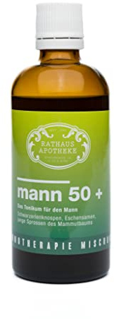 RATHAUS APOTHEKE WIEN Knospenextrakt - Gemmotherapie - Mann 50+ | Pflanzliche Vitalität, Kraft & Wohlbefinden ab 50 | 100 ml Tropfen (enthält Alkohol)“