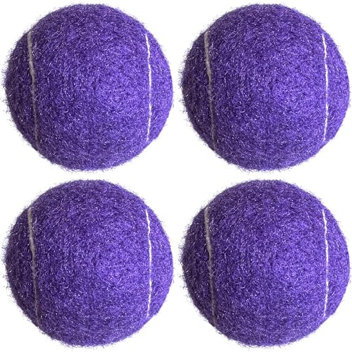 HPWFHPLF Tennis Balls, 4 Pack Advanced Practice Tennis Balls for Beginner, Training Playing Tennis Balls