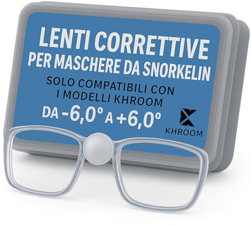 Khroom Optische Brillengläser für Schnorchelmasken | Sehhilfe mit Sehstärke -6.0 bis +6.0 Dioptrien | Passend für Seaview Pro, Pro Plus, X, Y, Kids | Für Kurzsichtige & Weitsichtige (-1.75, Rechts)
