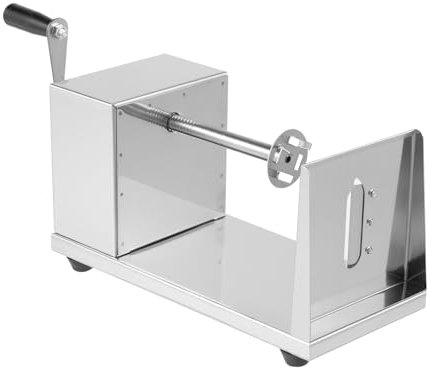 Caskunbsy Manual Chip Cutter, Stainless Steel Chip Cutter with 3 Replacement Blades, Non-Slip Fried Soil for Quick Apple Cutter, for Soil, Fruit, Tomatoes and Onions