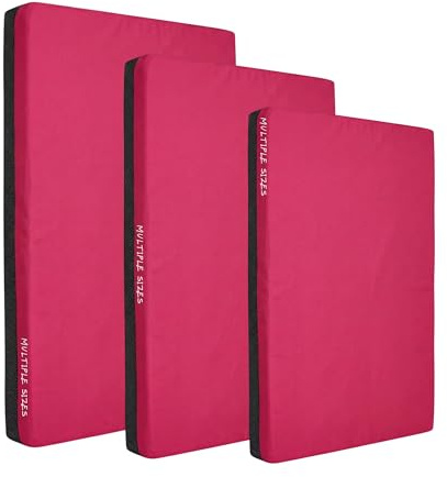 Non-Slip Crash Mat, Safety Exercise Gym Mat Pad, Critical Fall Height Tested to 3 Metres BS:EN1177 [Pink, Large]