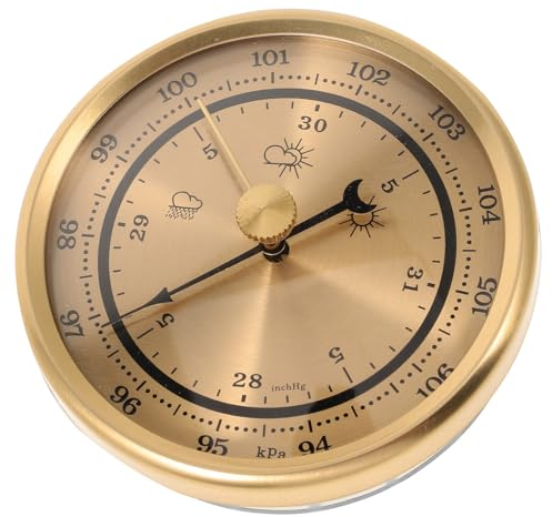 Yardenfun Kleines Barometer Heimwerkzeug Mit Zifferblattdesign Inklusive Luftdruckmesser Thermometer Und Hygrometer Für Präzise Wettervorhersage Und Messungen