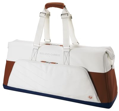 Wilson Roland Garros 2024 Super Tour Team - Mochila para Raqueta de Tenis y bádminton, Paquete de 2-15, Crema/Arcilla, 4本収納可, Bolsa de Lona