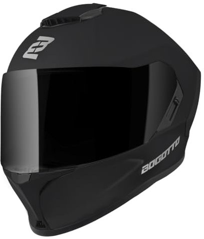 Bogotto Phantom Fiberglass Helm, schwarz matt, M