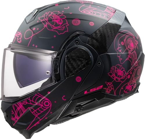 LS2, Modularer Motorradhelm ADVANT II Sophia Black Pink