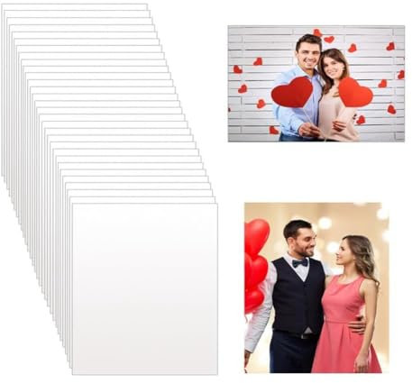 JNJOOD 30 Stück Sublimierte Aluminium-Fotorohlinge, Wärmeübertragungs-Fotoplatten Aus Metall, 0,45 Mm, für DIY-Druck, Wohnzimmer, Schlafzimmer