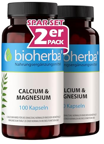 Calcium & Magnesium Kapseln – 200 Stück in Citrat-Form von BIOHERBA PZN 19642333
