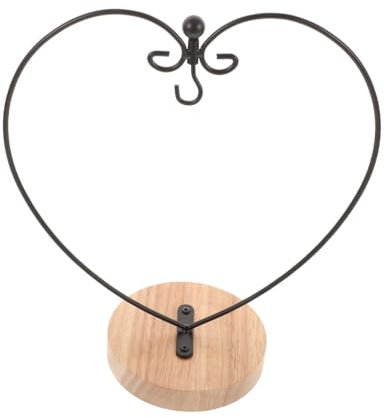 BESPORTBLE Heart-Shaped Plant Hanger Display Stand for Air Plants and Succulent Pots Decorative Ornament Holder Adjustable Hook for Home and Office Decor