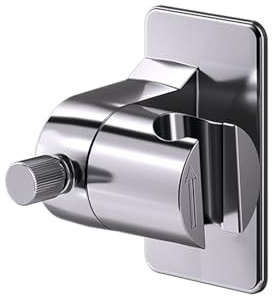 xolear 360° Support de Douche Réglable, Support Douche sans Percage Autocollant Puissant sans Trace, Fixé au Mur Douchette à Main pour Barre Douche Salle de Bain Hôtel, Argent