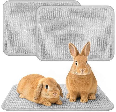 UPINS Kratzmatte für Kaninchen (Grau, 34 x 24 cm)