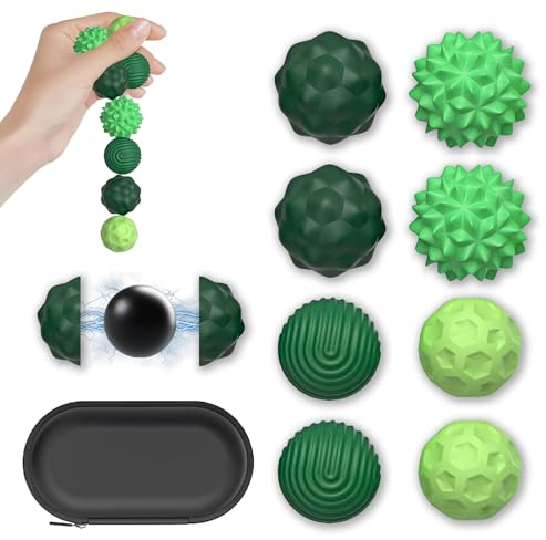 Zyluniy 8 Stück Magnetische Fidget Toy, Magnetische Sensorik Bälle als Sensory Toys, Stress Bälle Mit Silikonhülle, Perfekt gegen Stress & Unruhe (Geeignet für Erwachsene oder Personen ab 14 Jahren)