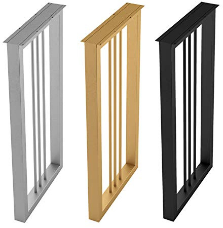 Tischkufe Tischbeine 3x5cm Stahl, stabile Möbelstütze, 1 Stück, ideal für DIY-Projekte, goldene Oberfläche, perfekt für 30x100cm Tische, vielseitig einsetzbar